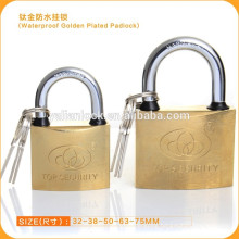 New Hot Sale Lowest Price Waterproof Titanium Plated Iron Padlock